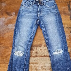 BKE Women's Straight Leg Jeans in Distressed Blue Size 24.